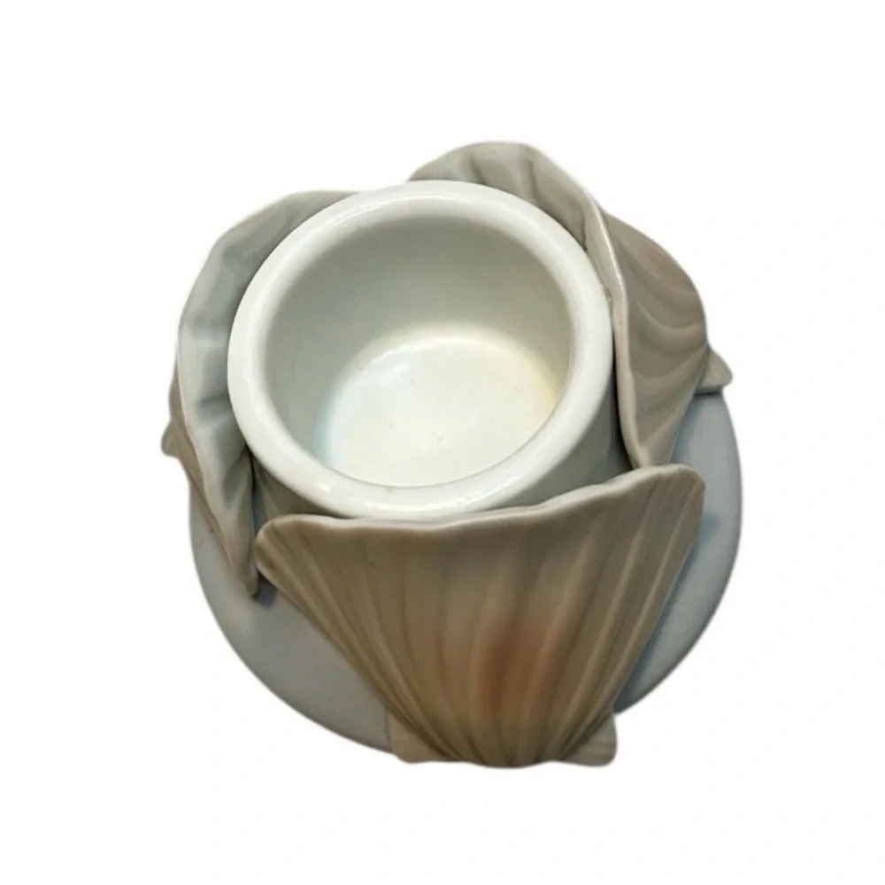 Vintage Made In Japan Scallop Sea She’ll Coastal Votive Candle Holder